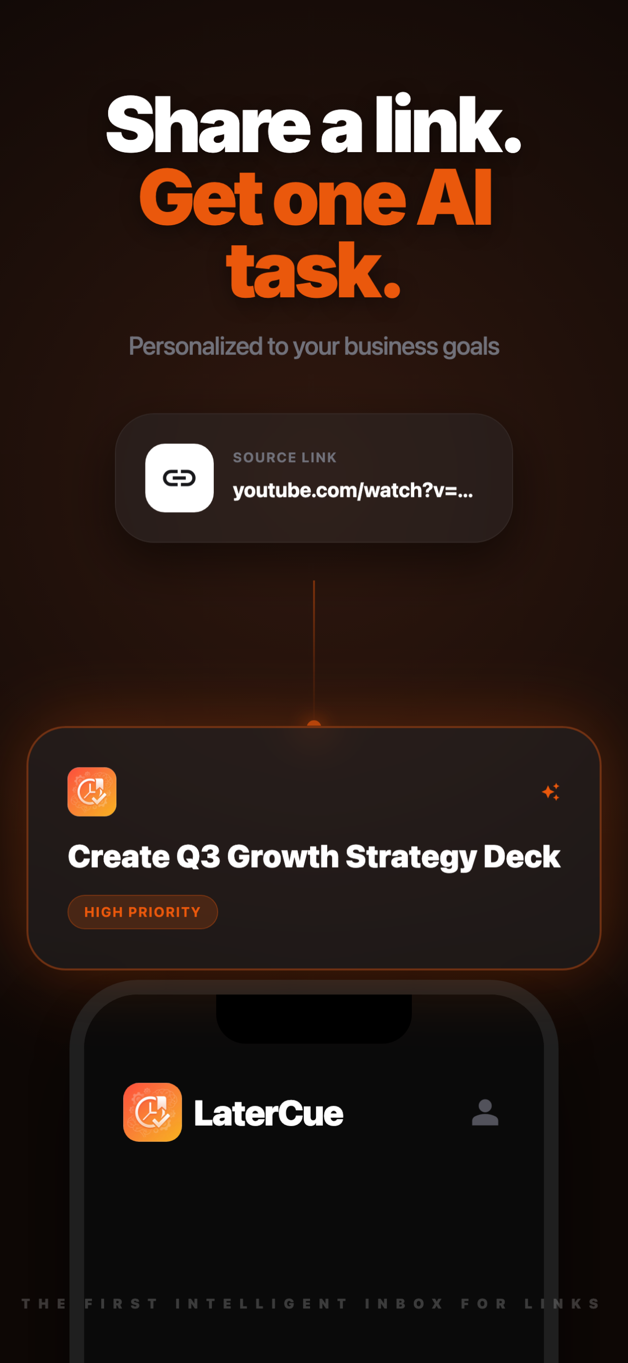 Share a link, get one AI task